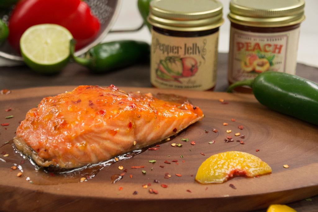 Salmon with Peach Jalapeno Glaze – Campus Store at College of the Ozarks